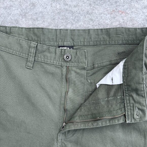 Eddie Bauer Men’s Canvas Utility Stretch Pants, Green, Size 36x32 - Picture 9 of 13